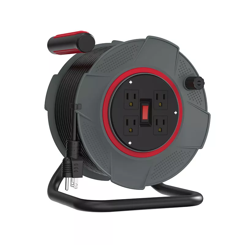 4 изхода Пластмасова макара за кабел 80 фута 4 изхода Пластмасова макара за кабел 80 фута